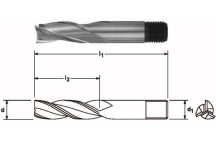 Supermills - Long Series 3 Flute - Screwed Shank Imperial 1/8