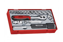 Teng TT3819 Regular Metric Socket Set, 19 Piece - 3/8in Drive