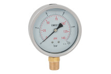 1/2\"BSPT 100MM HVY DTY BTM GAUG 0-36PSI