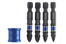 IRWIN Phillips/Pozidriv Impact Magnetic Screwdriver Bit Set, 5 Piece