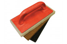 Faithfull Scouring Pad Holder + Fine Medium & Coarse Pads