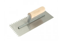 R.S.T. Notched Trowel 6mm Square Notches Wooden Handle 11 x 4.1/2in