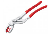 Knipex Plastic Pipe Grip Pliers Plastic Jaws Chrome 250mm - 75mm Capacity