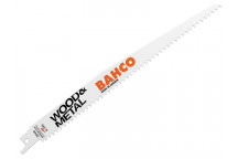 Bahco Wood & Metal Bi-Metal Reciprocating Blade 228mm 6 TPI (Pack 5)