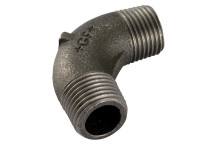1\" BSPT MALE/MALE ELBOW 90 BLACK GF94