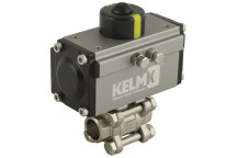 1/4\" S.WELD SS 3 PC DA ALUM ACTU B.VALVE