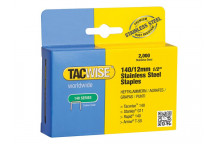 Tacwise 140 Stainless Steel Staples 12mm (Pack 2000)