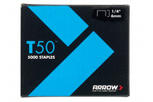 Arrow T50 Staples 6mm (1/4in) Pack 5000 (4 x 1250)