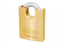 ABUS Mechanical 65CS/50mm Brass Padlock Closed Shackle Carded