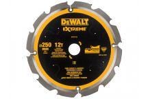 DEWALT Extreme PCD Fibre Cement Saw Blade 250 x 30mm x 12T