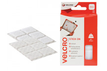 VELCRO Brand VELCRO Brand Stick On Squares 25mm White (Pack 24)