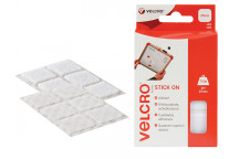 VELCRO Brand VELCRO Brand Stick On Squares 25mm White (Pack 24)