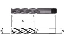 End Mills - Long Series Screwed Shank Imperial 1/4