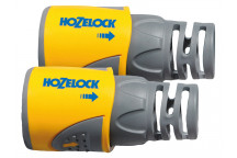 Hozelock 2050 Hose End Connector Plus for 12.5-15mm (1/2-5/8in) Hose (Twin Pack)