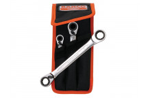 Bahco S4RM Series Reversible Ratchet Spanner Set, 3 Piece