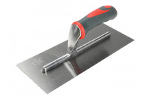 Faithfull Notched Trowel V 3mm Soft Grip Handle 11 x 4.1/2in