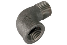 1\"X3/4\" BSP/T M/FEM ELBOW 90 BLACK GF92