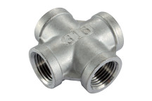 ST.STEEL EQUAL CROSS 1\" BSP FEMALE
