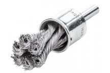 Lessmann Knot End Brush with Shank 19mm, 0.35 Steel Wire