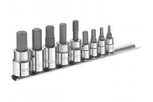 Expert Hex Bit Socket Set of 9 1/4 & 3/8in Drive