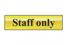 Scan Staff Only - Polished Brass Effect 200 x 50mm