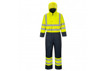 S485 Hi-Vis Contrast Coverall - Lined Yellow/Navy Large