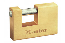 Master Lock Rectangular 76mm Solid Brass Body Shutter Padlock