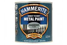 Hammerite Direct to Rust Hammered Finish Metal Paint Silver 2.5 Litre
