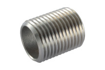 1/4\" BSPP CLOSE NIPPLE ST/STEEL 316