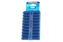Rawlplug Blue UNO Plugs 8 x 32mm (Card 80)