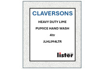 CLAVERSONS Heavy Duty Lime Pumice Hand Wash Case 4 X 4 Litre Cartridge