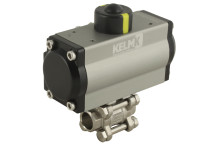 1/4\" S.WELD SS 3 PC SA ALUM ACTU B.VALVE