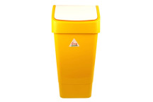 Swing Top Bin 50L Yellow