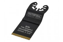 Faithfull Multi-Functional Tool Bi-Metal Flush Cut TiN Coated Blade 32mm