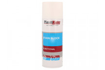 PlastiKote Trade Stain Block Spray Paint White 400ml