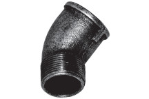 1.1/2\"BSPT M/F 45? ELBOW FIG156 BLACK