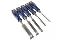 M750 Bevel Edge Chisel Splitproof Soft Touch Set 5: 6 10 13 19 & 25mm