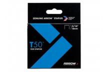 Arrow T50 Staples 8mm (5/16in) Box 1250