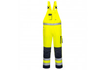 TX52 Dijon Hi-Vis Bib and Brace Yellow/Navy Large