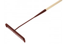 Faithfull Tarmac Rake 16 Round Teeth - Wooden Handled