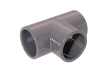 1\" ID SOLVENT EQUAL 90TEE UPVC DGREY