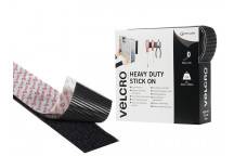 VELCRO Brand VELCRO Brand Heavy-Duty Stick On Tape 50mm x 5m Black