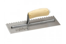 Marshalltown M702S Notched Trowel Square 1/4in Wooden Handle 11 x 4.1/2in