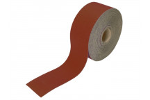 Faithfull Aluminium Oxide Sanding Paper Roll Red Heavy-Duty 115mm x 50m 40G