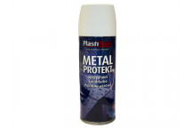 PlastiKote Metal Protekt Spray Satin White 400ml