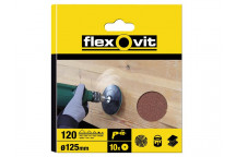 Flexovit Drill Mountable Discs 125mm Coarse 50G (Pack of 10)