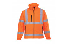S428 Hi-Vis Softshell Jacket (3L) Orange Medium