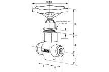 1/4\" Stop & Control Valve - In-Line Ports SCF 1/4R