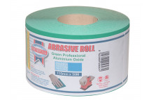 Faithfull Aluminium Oxide Sanding Paper Roll Green 115mm x 50m 120G