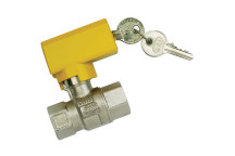 1/2\"BSPF Brass Ball Valve Lockable